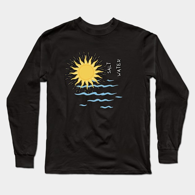 Salt Water Long Sleeve T-Shirt by ApolYon